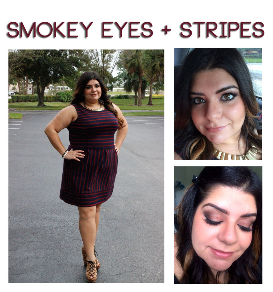 Striped Dress + Smoky eyes