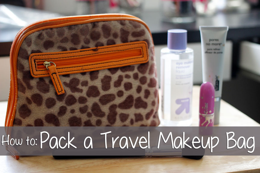 How to pack a travel makeup bag