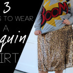 3 Ways to Wear a Gold Sequin Skirt